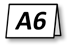 A6 105/148 mm (210/148 mm složená na A6, 1 big na delší hraně)