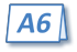 A6 105/148 mm (210/148 mm složená na A6, 1 big na delší hraně)