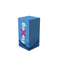 Krabice se dvěma posunutými klapami se zámkem