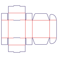 Krabice s vlastním designem - rozkrój