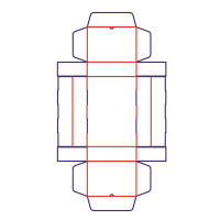 Krabice na míru 2 komory - rozkrój
